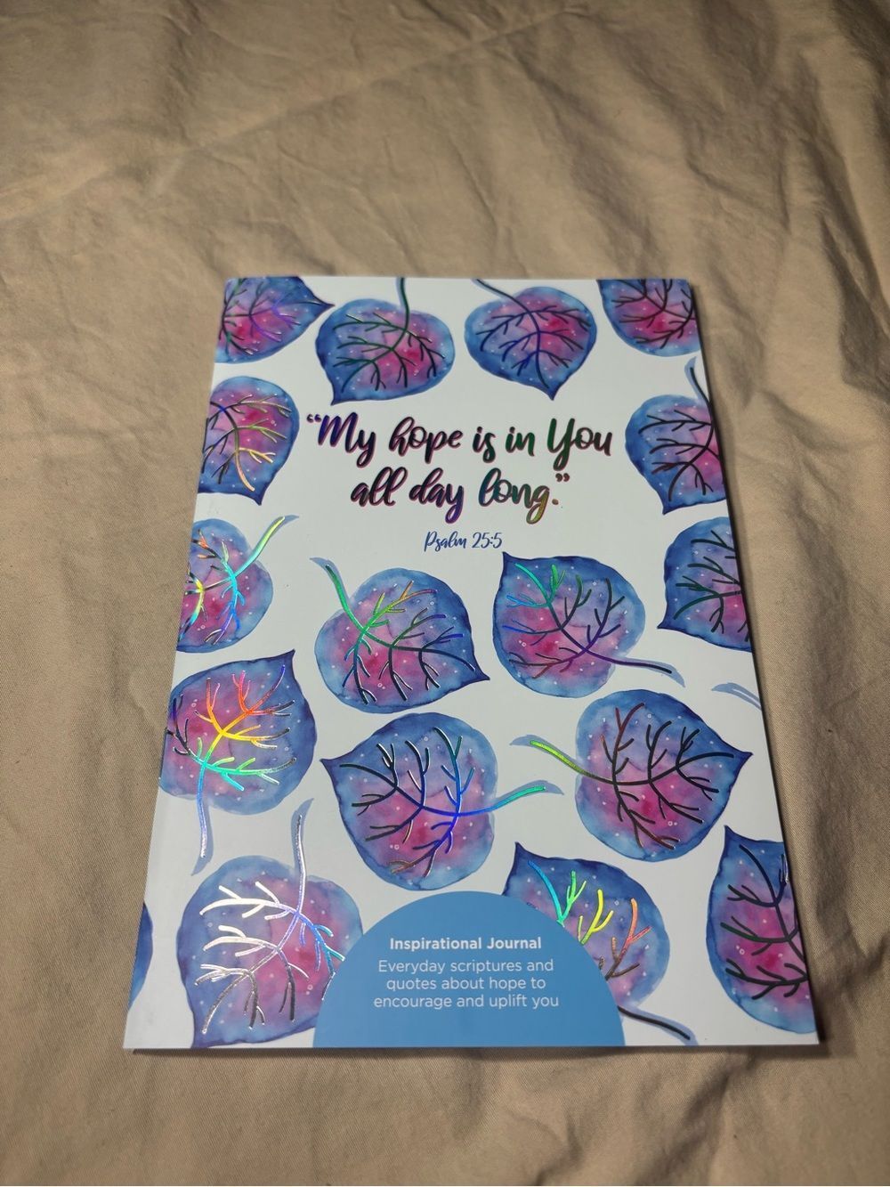 New Inspirational Journal - Purple & Blue Leaf Design Spiritual Religious